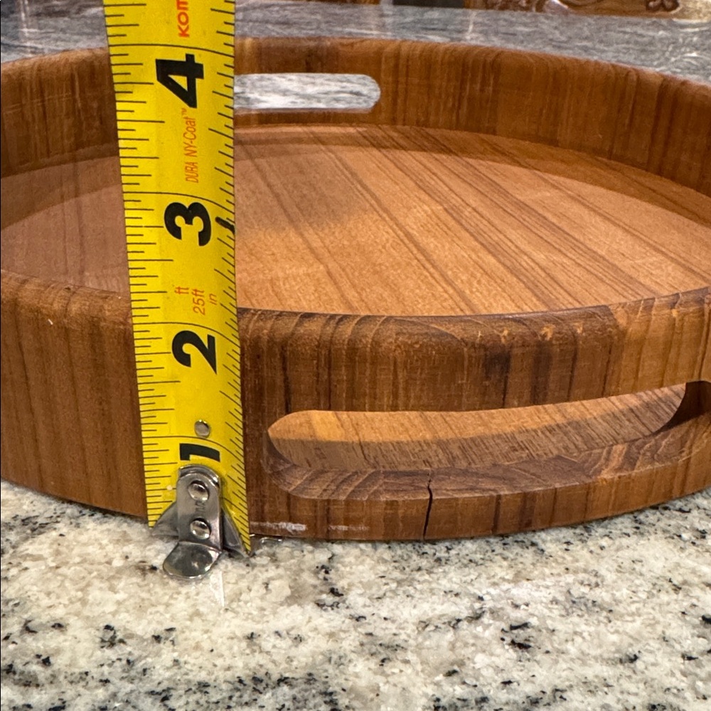 Brown Teak Wooden Serving Tray - Picture 7 of 8